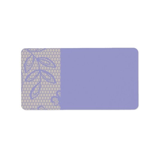 ヴィンテージパープルレースプリント自分のラベル ラベル (正面)