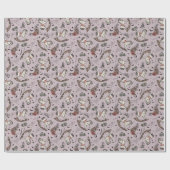 ヴィンテージパープルロッキングホースゴシックベビー ラッピングペーパー (フラット)