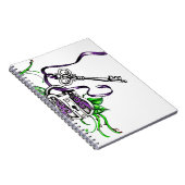 ヴィンテージパープルロックおよび鍵デザイン ノートブック (右側)