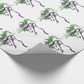 ヴィンテージパープルロックおよび鍵デザイン ラッピングペーパー (角)