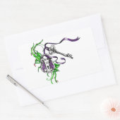 ヴィンテージパープルロックおよび鍵デザイン 長方形シール (封筒)