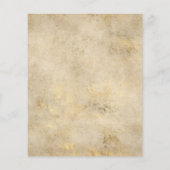 ヴィンテージパープル王室の、ブルーおよび金ゴールドフローラの結婚数 チラシ (裏面)