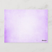 ヴィンテージパープル結婚バラのテーブル番号 ポストカード (裏面)