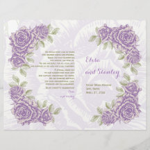 ヴィンテージパープル結婚バラの折り畳みプログラム