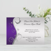 ヴィンテージパープル華美とシルバ結婚ーポスト 招待状 (スタンド正面)