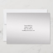 ヴィンテージパープル華美とシルバ結婚ーポスト 招待状 (裏面)