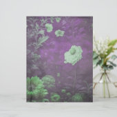 ヴィンテージパープル&クリームフローラスクラップブック紙 (スタンド正面)