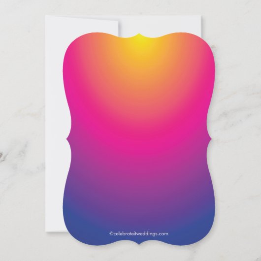 ヴィンテージパープル·フエレガントローシュ·リハーサル·ディナー 招待状 (裏面)