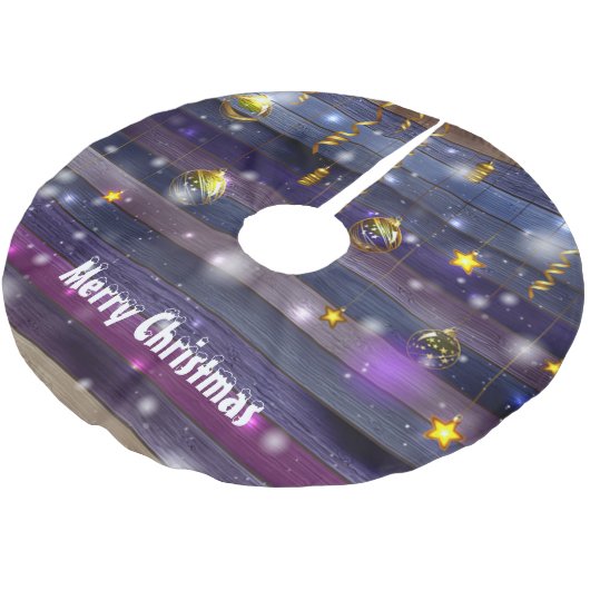 ヴィンテージパープル ブラッシュドポリエステルツリースカート (アングル)