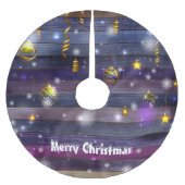 ヴィンテージパープル ブラッシュドポリエステルツリースカート (正面)