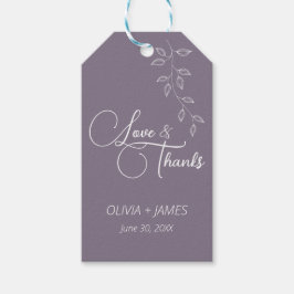 ヴィンテージパープル&ボタニカルラージメッセージカード ギフトタグ