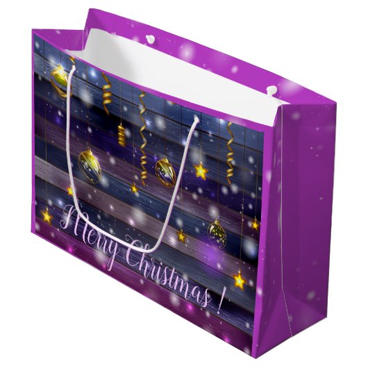 ヴィンテージパープル ラージペーパーバッグ (正面アングル)