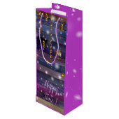 ヴィンテージパープル ワインギフトバッグ (裏面アングル)