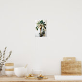 ヴィンテージパームの木、熱帯壁アートポスター ポスター (キッチン)