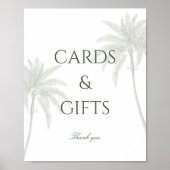 ヴィンテージパームツリーウェディングカード&ギフト ポスター (正面)