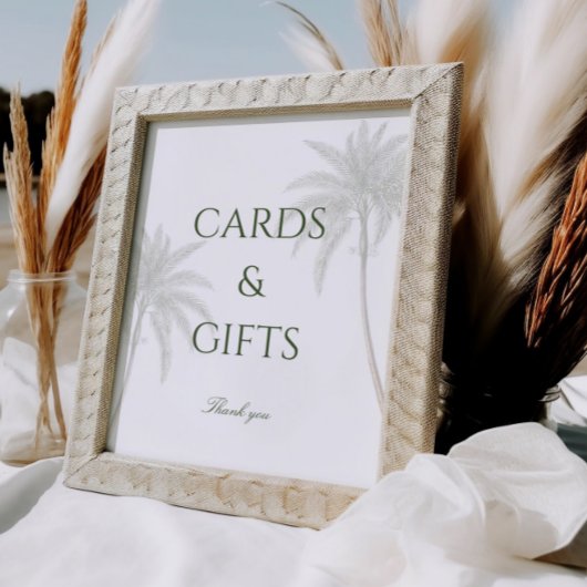 ヴィンテージパームツリーウェディングカード&ギフト ポスター