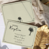ヴィンテージパームツリーウェディングレセプションのみ 招待状