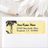 ヴィンテージパームツリーカスタム差出人住所ラベル ラベル (インサイチュ)