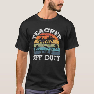 ヴィンテージパームツリーサマー先生オフデューティTシャツ Tシャツ