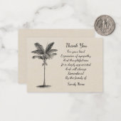 ヴィンテージパームツリーサンキュー ノートカード (正面/裏面インサイチュ)