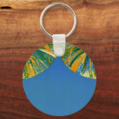 ヴィンテージパームツリーズコートダズールトラベルキーチェーン キーホルダー (正面)