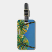 ヴィンテージパームツリーズコートダズールラゲッジタグ ラゲッジタグ (正面縦)