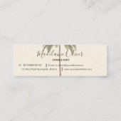 ヴィンテージパームツリートロピカルエレガント スキニー名刺 (裏面)