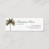 ヴィンテージパームツリートロピカルエレガント スキニー名刺 (裏面)