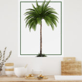 ヴィンテージパームツリートロピカルエレガント ポスター (キッチン)