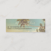 ヴィンテージパームツリートロピカルビーチミエレガントニ スキニー名刺 (裏面)