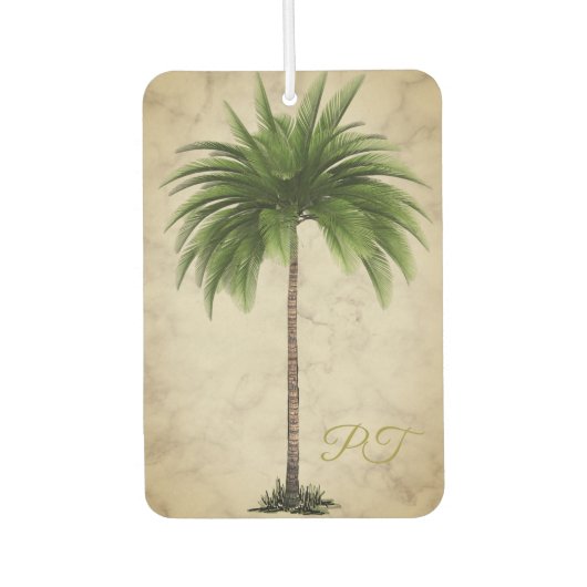 ヴィンテージパームツリートロピカルマエレガントーブル カーエアーフレッシュナー (正面)