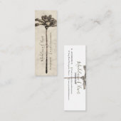 ヴィンテージパームツリートロピカルマエレガントーブル スキニー名刺 (正面/裏面)