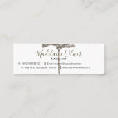 ヴィンテージパームツリートロピカルマエレガントーブル スキニー名刺 (裏面)