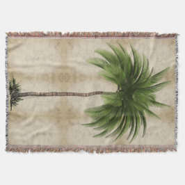 ヴィンテージパームツリートロピカルマエレガントーブル スローブランケット