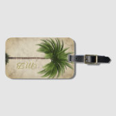 ヴィンテージパームツリートロピカルマエレガントーブル ラゲッジタグ (正面横)