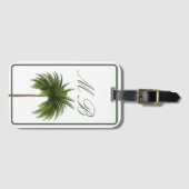 ヴィンテージパームツリートロピカルモエレガントングラム ラゲッジタグ (正面横)