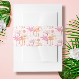 ヴィンテージパームツリートロピカル結婚ズ 招待状ベリーバンド