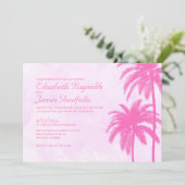 ヴィンテージパームツリービーチ結婚式招待状 招待状 (スタンド正面)