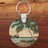 ヴィンテージパームツリーレトロ キーホルダー (正面)