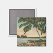 ヴィンテージパームツリーレトロ マグネット (正面/裏面)