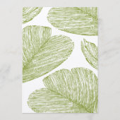 ヴィンテージパームツリー宛先ウェディングメニューカード メニュー (裏面)