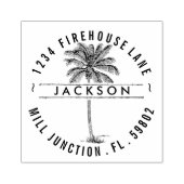 ヴィンテージパームツリー差出人住所スタンプ ラバースタンプ (インプリント)