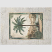 ヴィンテージパームツリー海ビーチエフェメラ2デクページ 薄葉紙 (正面)