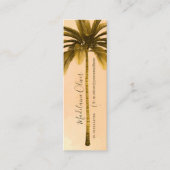 ヴィンテージパームテラコッタトロピカルエレガント スキニー名刺 (正面)