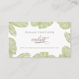 ヴィンテージパームデスティネーションウェディングウェブサイトの挿入 エンクロージャーカード