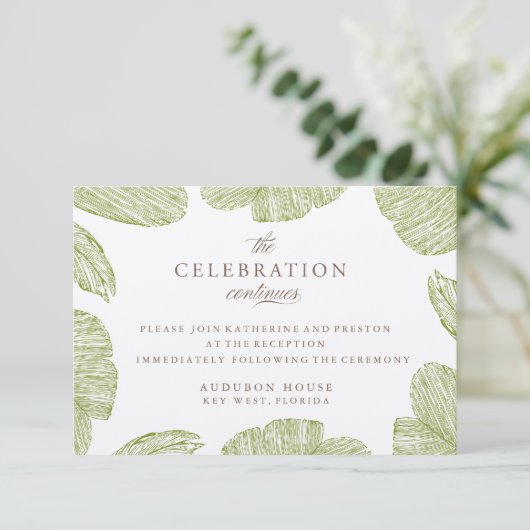 ヴィンテージパームデスティネーションビーチ結婚式披露宴 エンクロージャーカード (スタンド正面)