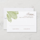 ヴィンテージパームデスティネーションビーチ結婚式RSVP 出欠カード (正面)