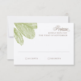 ヴィンテージパームデスティネーションビーチ結婚式RSVP 出欠カード