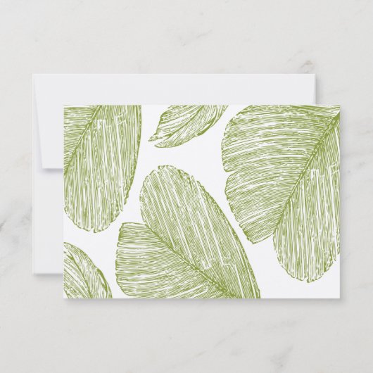 ヴィンテージパームデスティネーションビーチ結婚式RSVP 出欠カード (裏面)