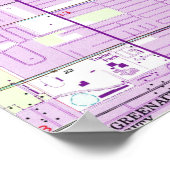 ヴィンテージパームビーチフロリダの地図(1946年) ポスター (角)